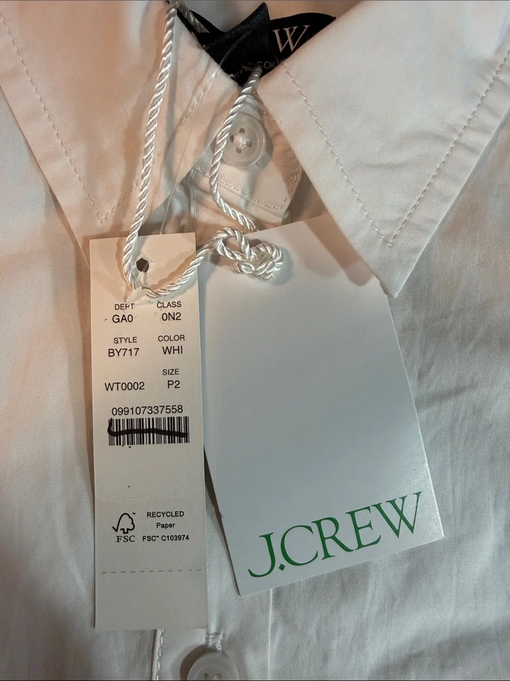 J.Crew Petite garçon classic shirt in cotton poplin in white